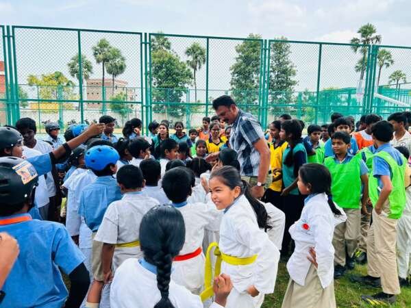 Greeting Students of Indus Valley International School, Turkamjyal